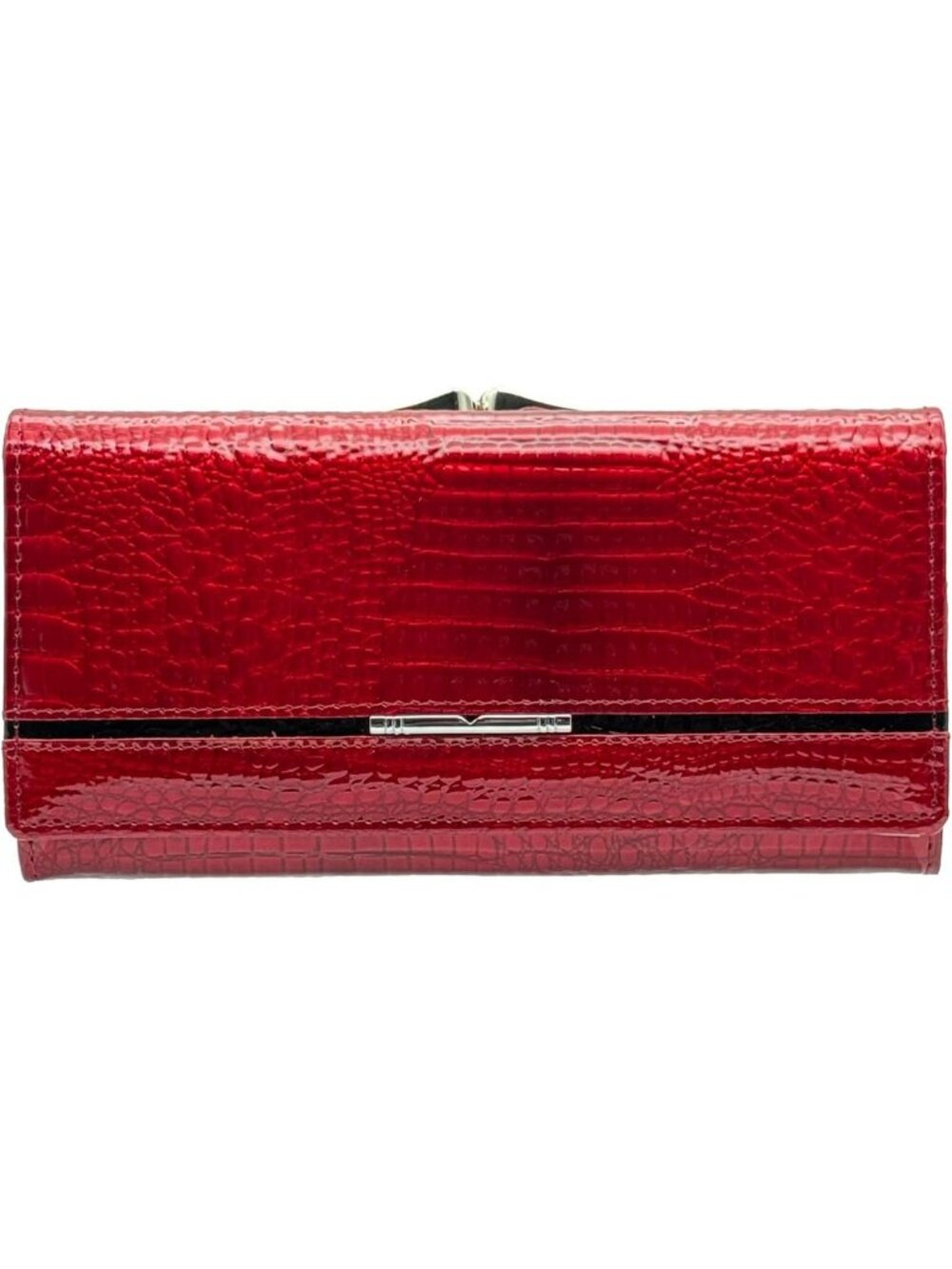 Chic Red Long Leather Wallet for Women - Stylish & Functional Accessory